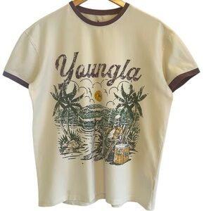 YoungLA | Retro Ringer T-shirt Small EUC